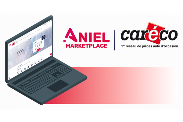 Les logos d'Aniel Marketplace et Caréco